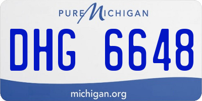 MI license plate DHG6648