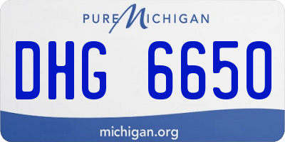 MI license plate DHG6650
