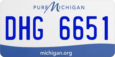 MI license plate DHG6651