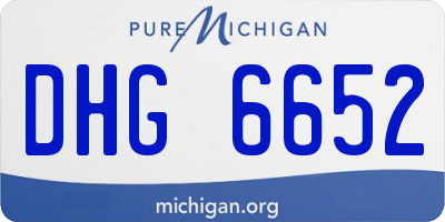 MI license plate DHG6652