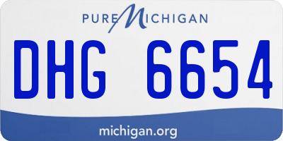 MI license plate DHG6654