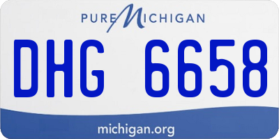 MI license plate DHG6658
