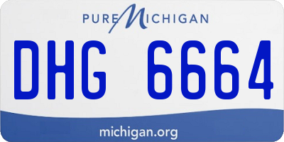 MI license plate DHG6664