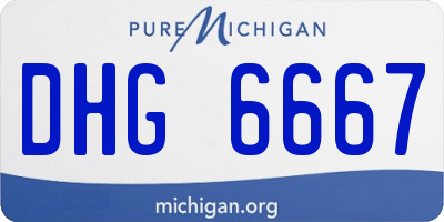 MI license plate DHG6667