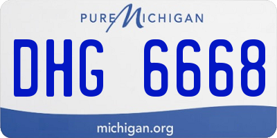 MI license plate DHG6668