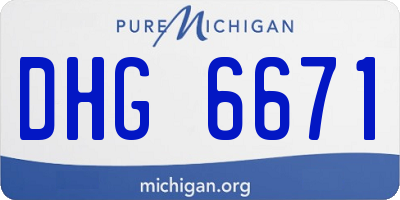 MI license plate DHG6671