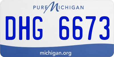 MI license plate DHG6673