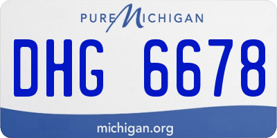 MI license plate DHG6678