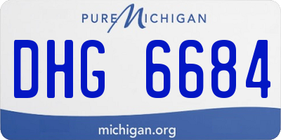 MI license plate DHG6684