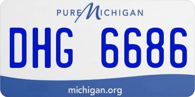 MI license plate DHG6686