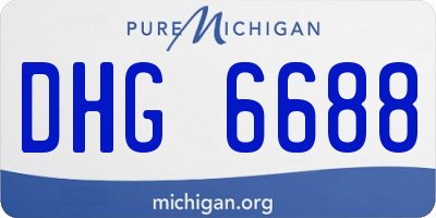 MI license plate DHG6688