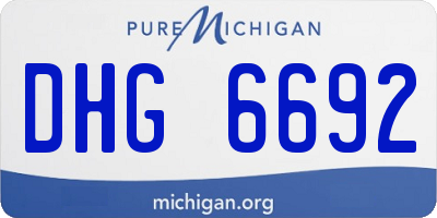 MI license plate DHG6692