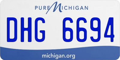 MI license plate DHG6694