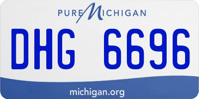 MI license plate DHG6696