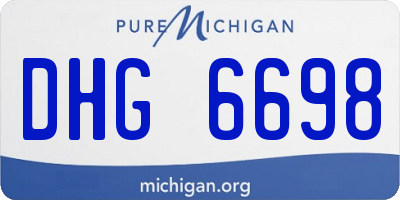 MI license plate DHG6698