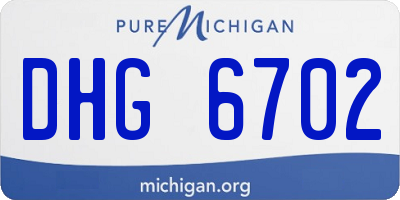 MI license plate DHG6702