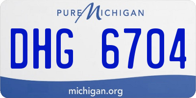 MI license plate DHG6704