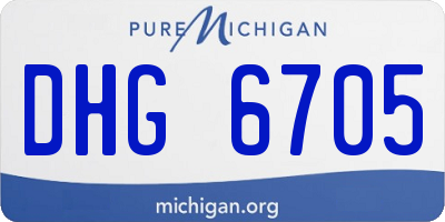 MI license plate DHG6705