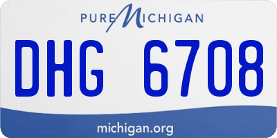 MI license plate DHG6708