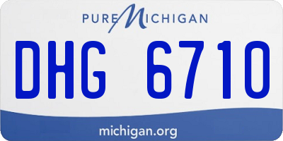 MI license plate DHG6710