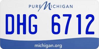 MI license plate DHG6712