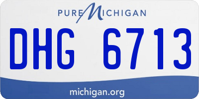 MI license plate DHG6713