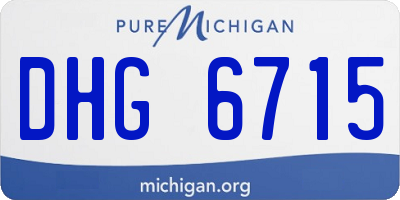 MI license plate DHG6715