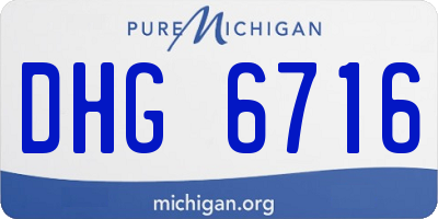 MI license plate DHG6716
