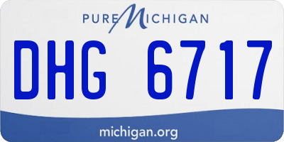 MI license plate DHG6717