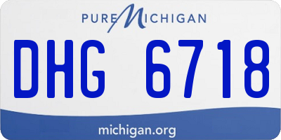 MI license plate DHG6718