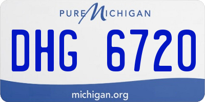 MI license plate DHG6720
