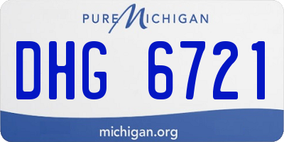 MI license plate DHG6721