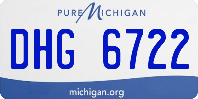MI license plate DHG6722