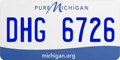 MI license plate DHG6726