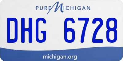 MI license plate DHG6728