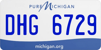 MI license plate DHG6729