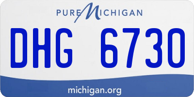 MI license plate DHG6730