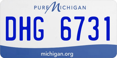 MI license plate DHG6731