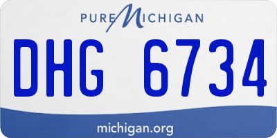 MI license plate DHG6734