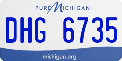 MI license plate DHG6735