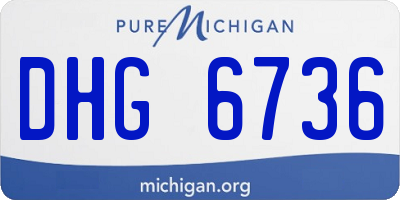 MI license plate DHG6736