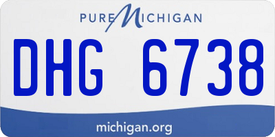 MI license plate DHG6738