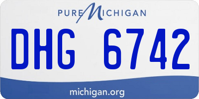 MI license plate DHG6742