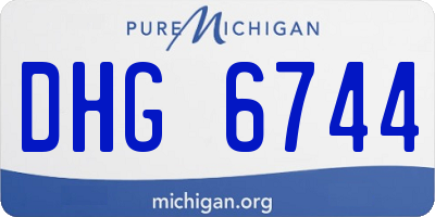 MI license plate DHG6744