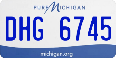 MI license plate DHG6745
