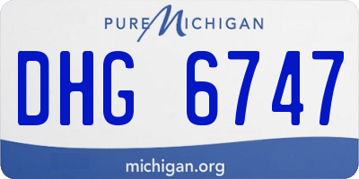 MI license plate DHG6747