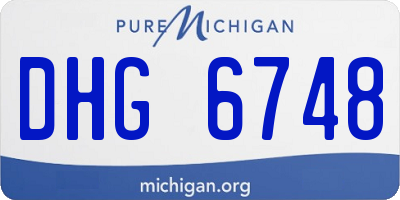 MI license plate DHG6748