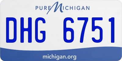MI license plate DHG6751