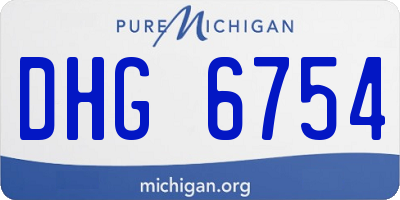 MI license plate DHG6754