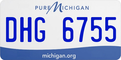 MI license plate DHG6755